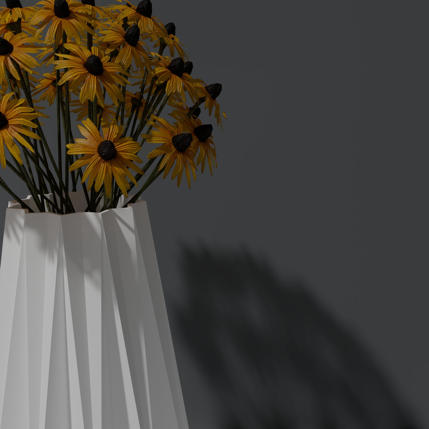 Vase Triangulaire Nervuré