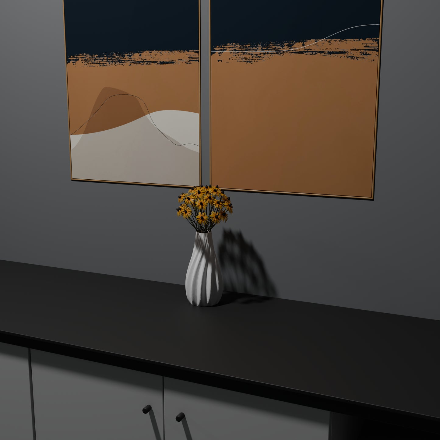 Vase à Nervures en Spirale