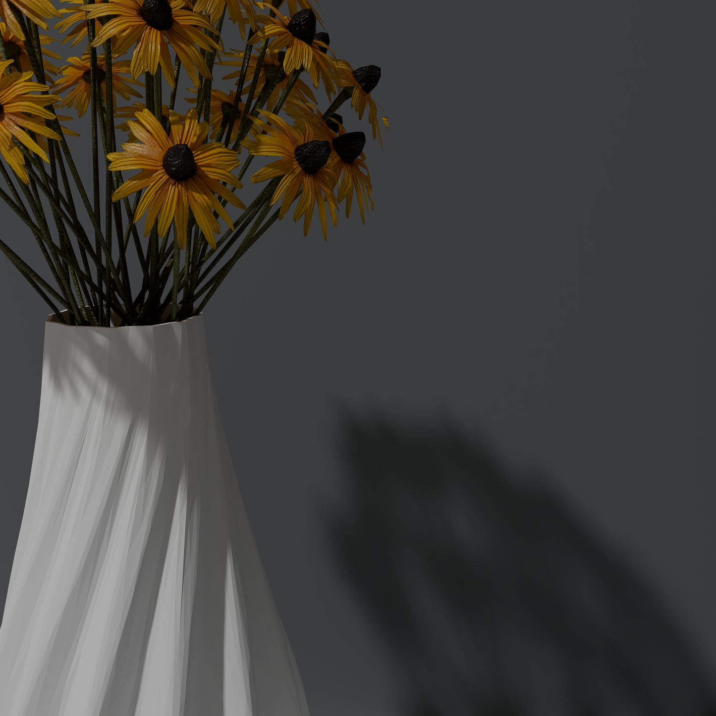 Vase à Nervures en Spirale