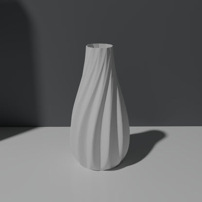 Vase à Nervures en Spirale