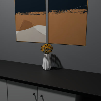 Vase Triangulaire Nervuré